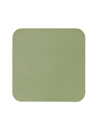 ASA SELECTION | Glasuntersetzter 4er Set Lederoptik 10x10cm Sage