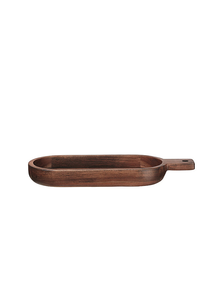 Schale oval flach Wood 33,4x13cm (Akazie Massiv) braun baby