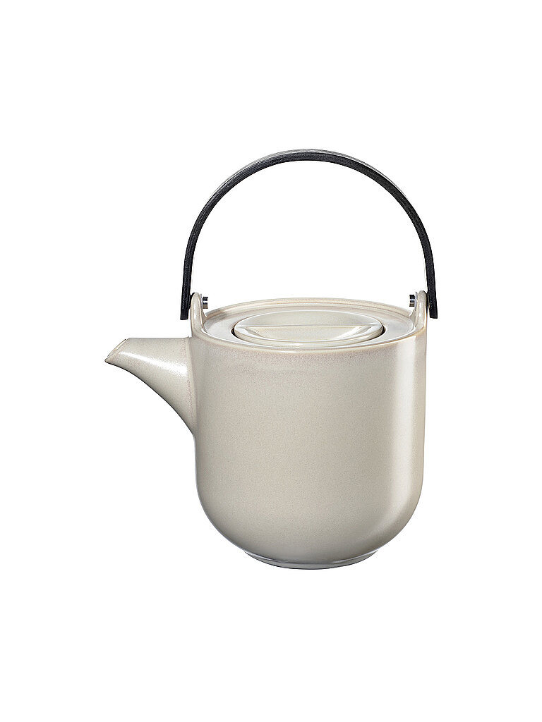 Teekanne mit Holzgriff COPPA 1,0l Tofu beige baby