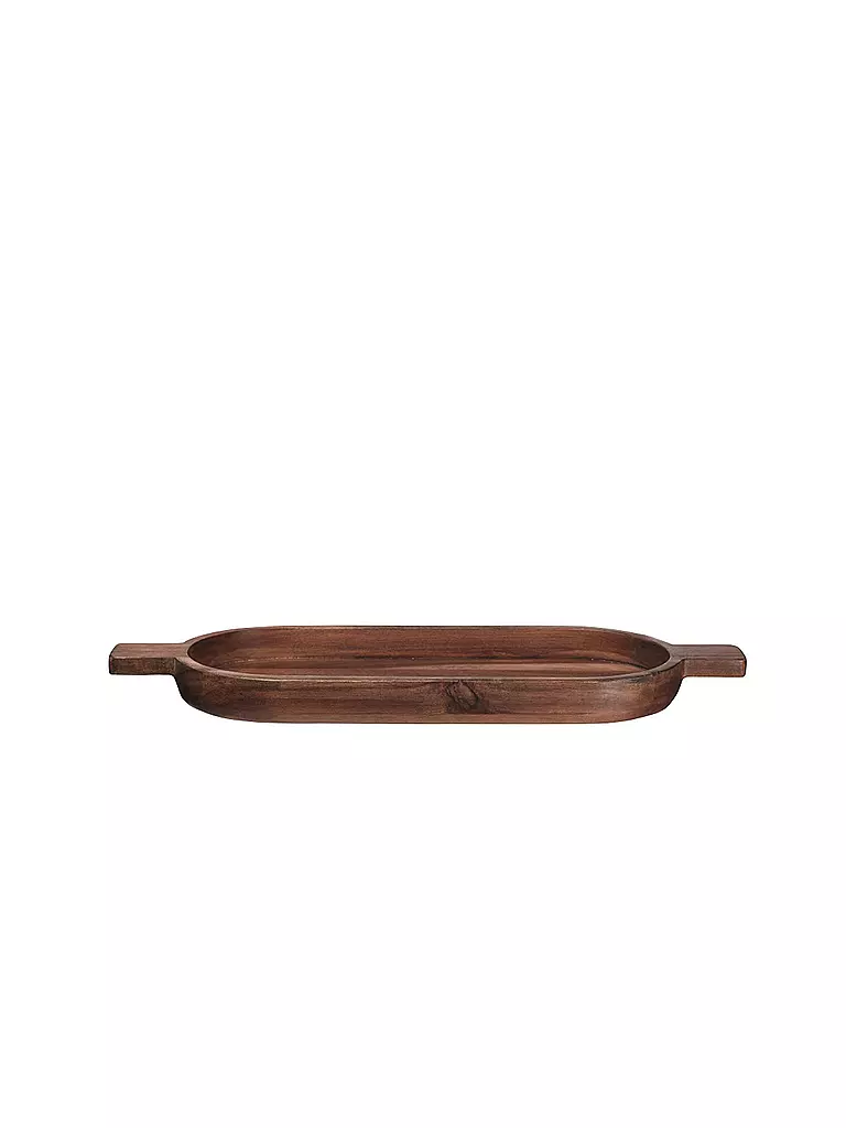 ASA SELECTION | Brett oval "Wood" 49,6 x 18cm (Akazie Massiv) | braun