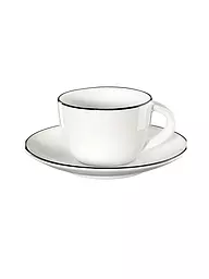 ASA SELECTION | Espressotasse mit Untertasse "à table ligne noir" 70ml | weiss