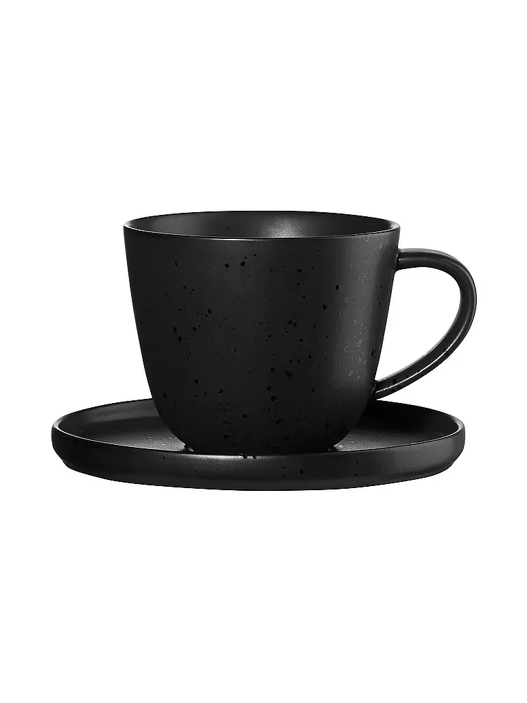 ASA SELECTION | Kaffeetasse mit Untertasse 0,25l Coppa Kuro/Schwarz | schwarz