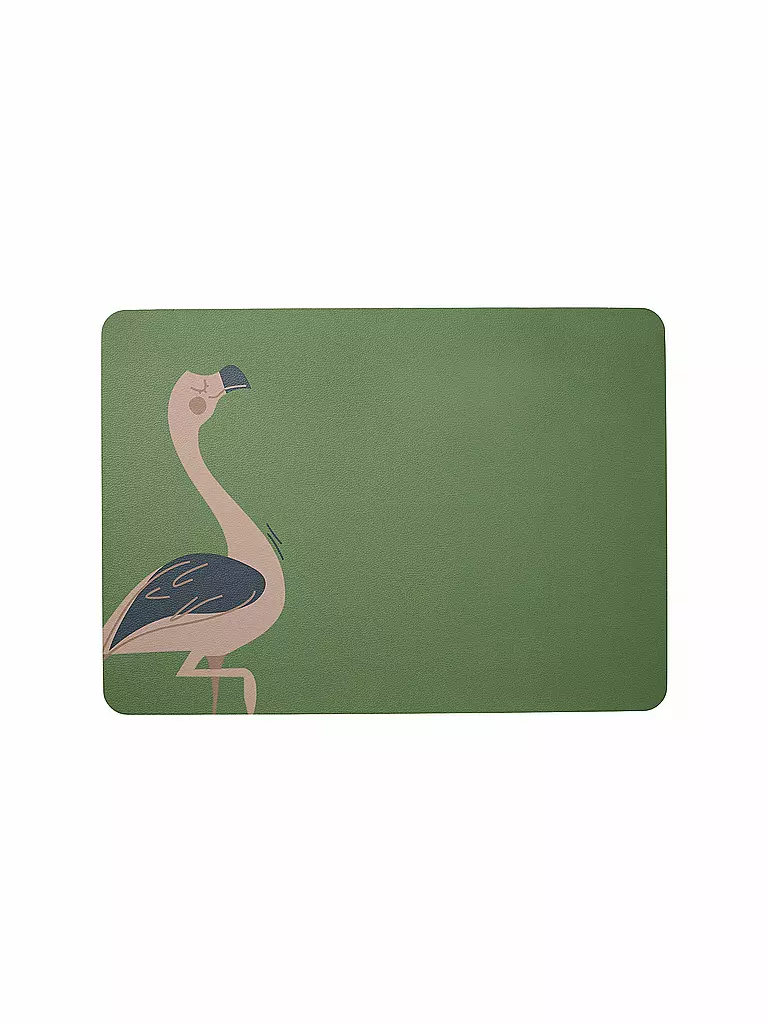 ASA SELECTION | Kinder Tischset "Fiona Flamingo" | grün