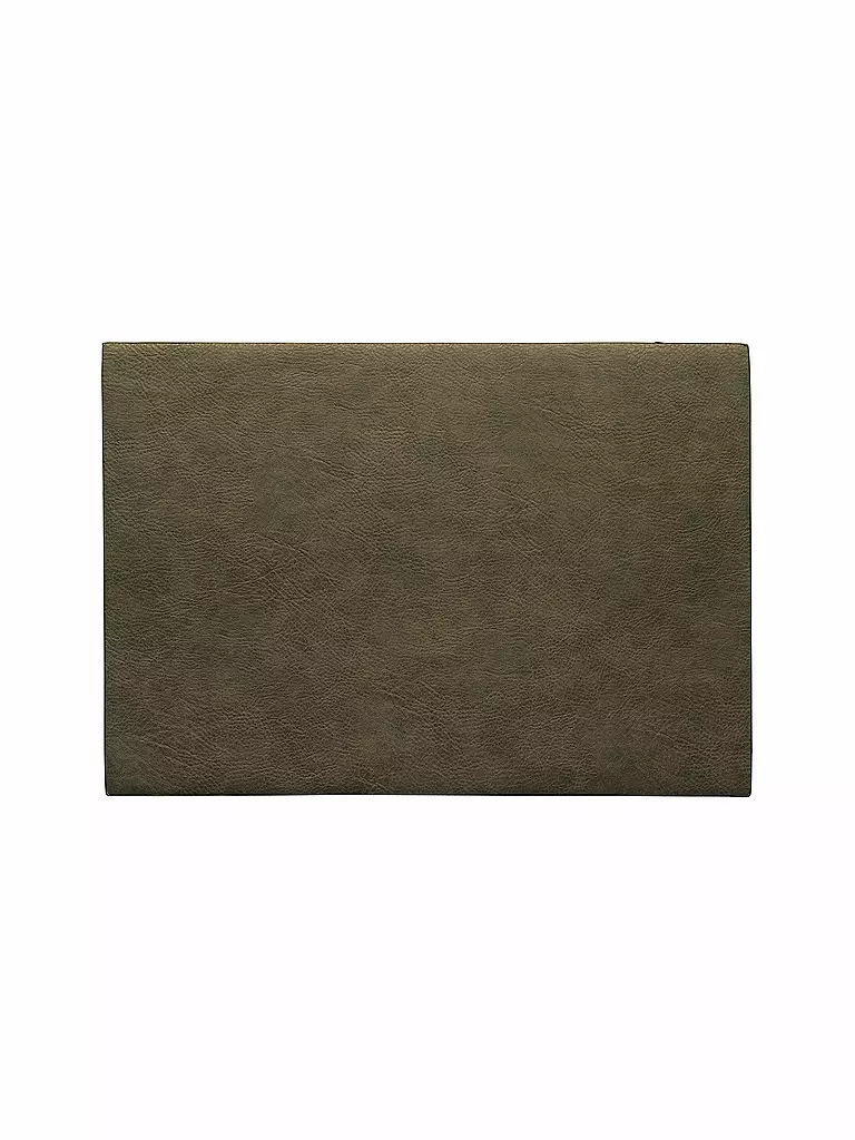 ASA SELECTION | Tischset "Vegan Leather" 46x33cm (Khaki) | dunkelgrün
