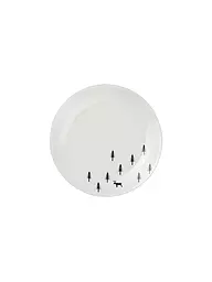 ASA SELECTION | Weihnachts Dessertteller SNOW TRACKS 20,5cm Joy / Snow Tracks | Weiss