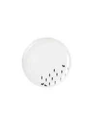 ASA SELECTION | Weihnachts Speiseteller SKIING 26,5cm Joy / Snow Tracks | Weiss