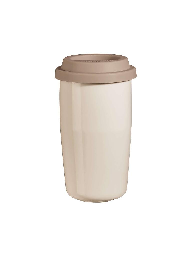 ASA | Thermobecher mit Deckel "Cup & Go - Thermo" 0,35l (Creme/Braun) | creme