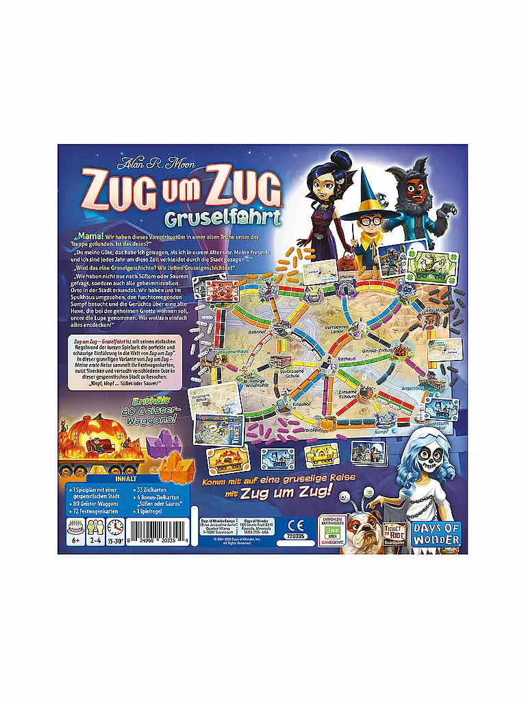 ASMODEE | Brettspiel - Zug um Zug: Gruselfahrt | keine Farbe