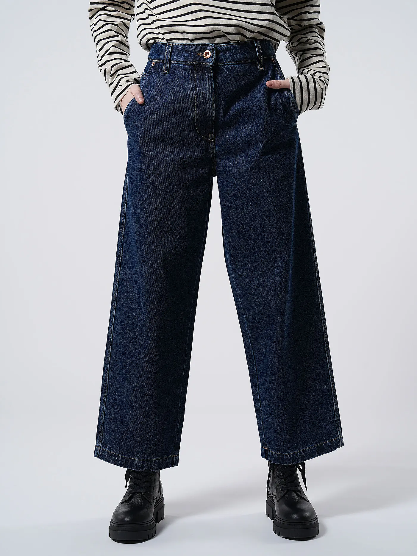 ASPESI | Jeans Wide Fit | dunkelblau