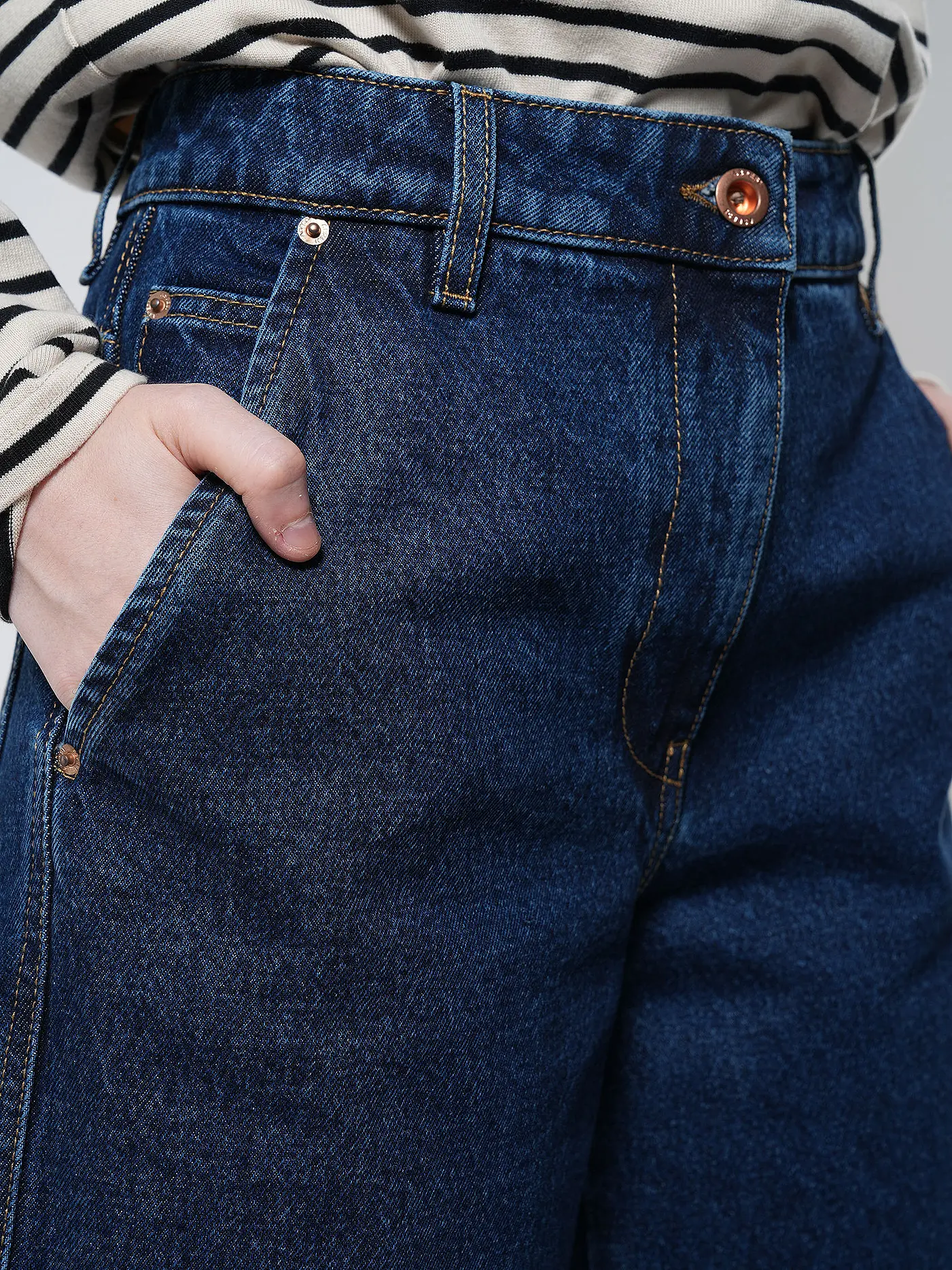 ASPESI | Jeans Wide Fit | dunkelblau
