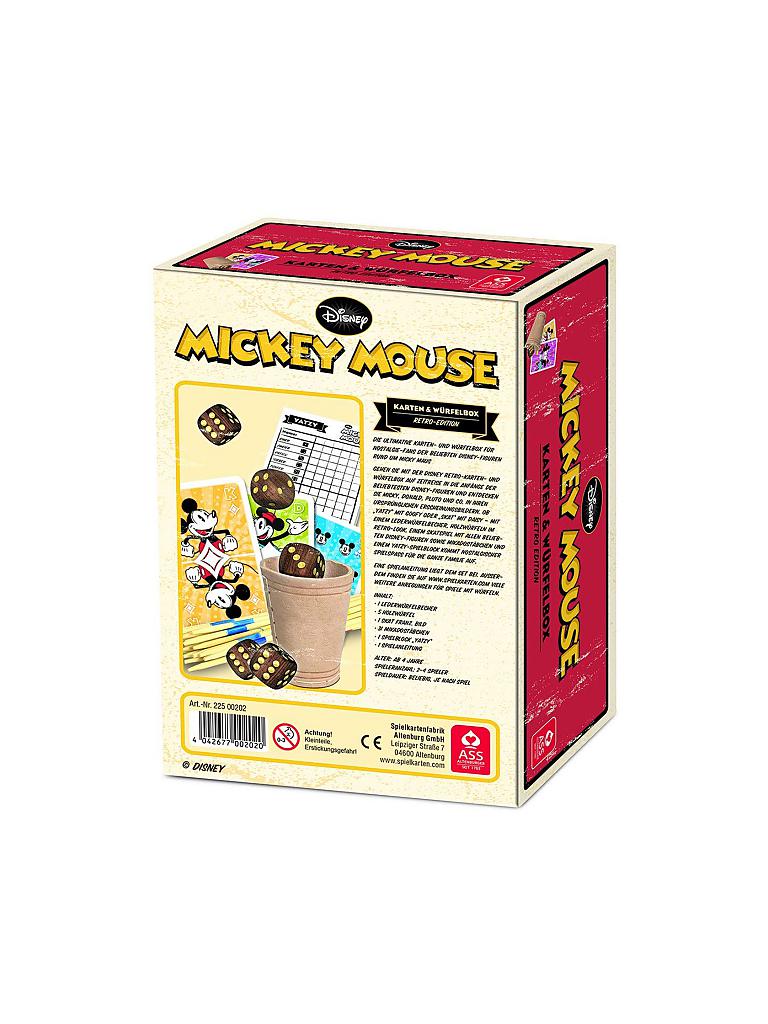 ASS | Mickey Mouse - Karten und Würfelbox Retro Edition | keine Farbe