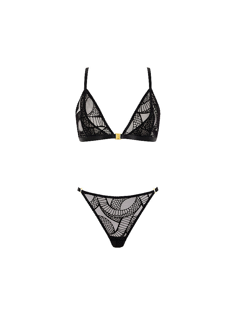 BH Set mit Slip VELVET SNAKE black schwarz damen