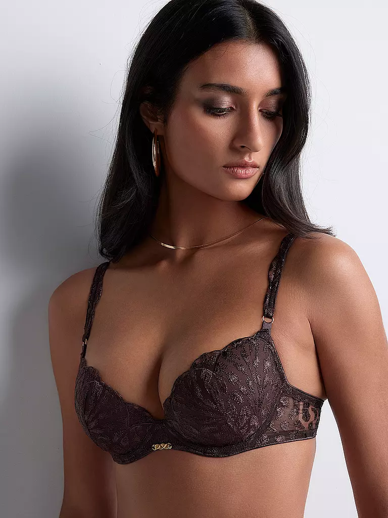 AUBADE | Push Up BH CRAZY IN LOVE satin brown | braun