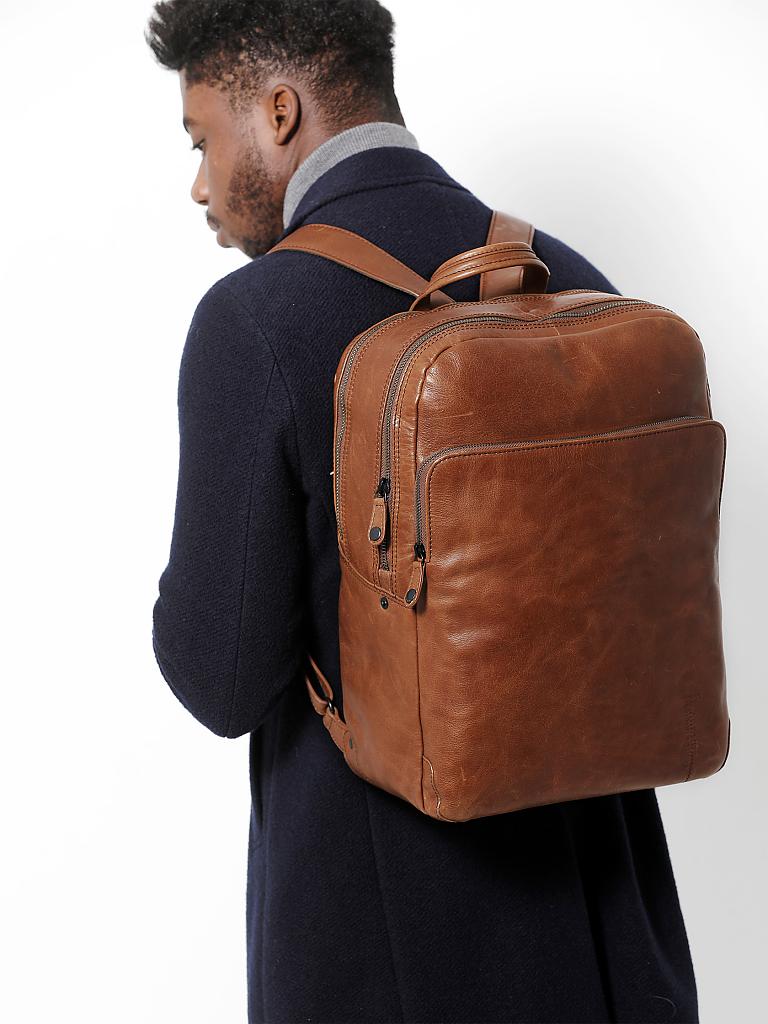 AUNTS & UNCLES | Lederrucksack "Workmates - Freelancer" | braun