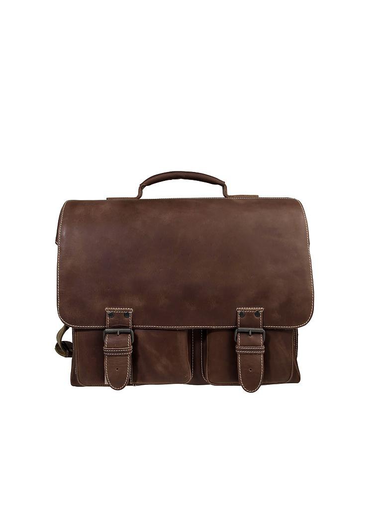 AUNTS & UNCLES | Ledertasche - Laptoptasche "Hunter - Big Finn" | braun