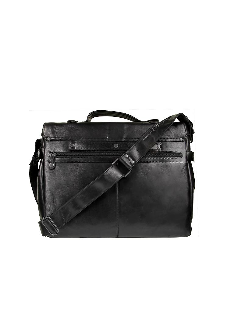 AUNTS & UNCLES | Ledertasche - Laptoptasche "Workmates - Trouble Shooter" | schwarz