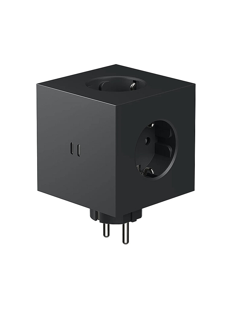 AVOLT Mehrfachsteckdose Square 2 F Black schwarz