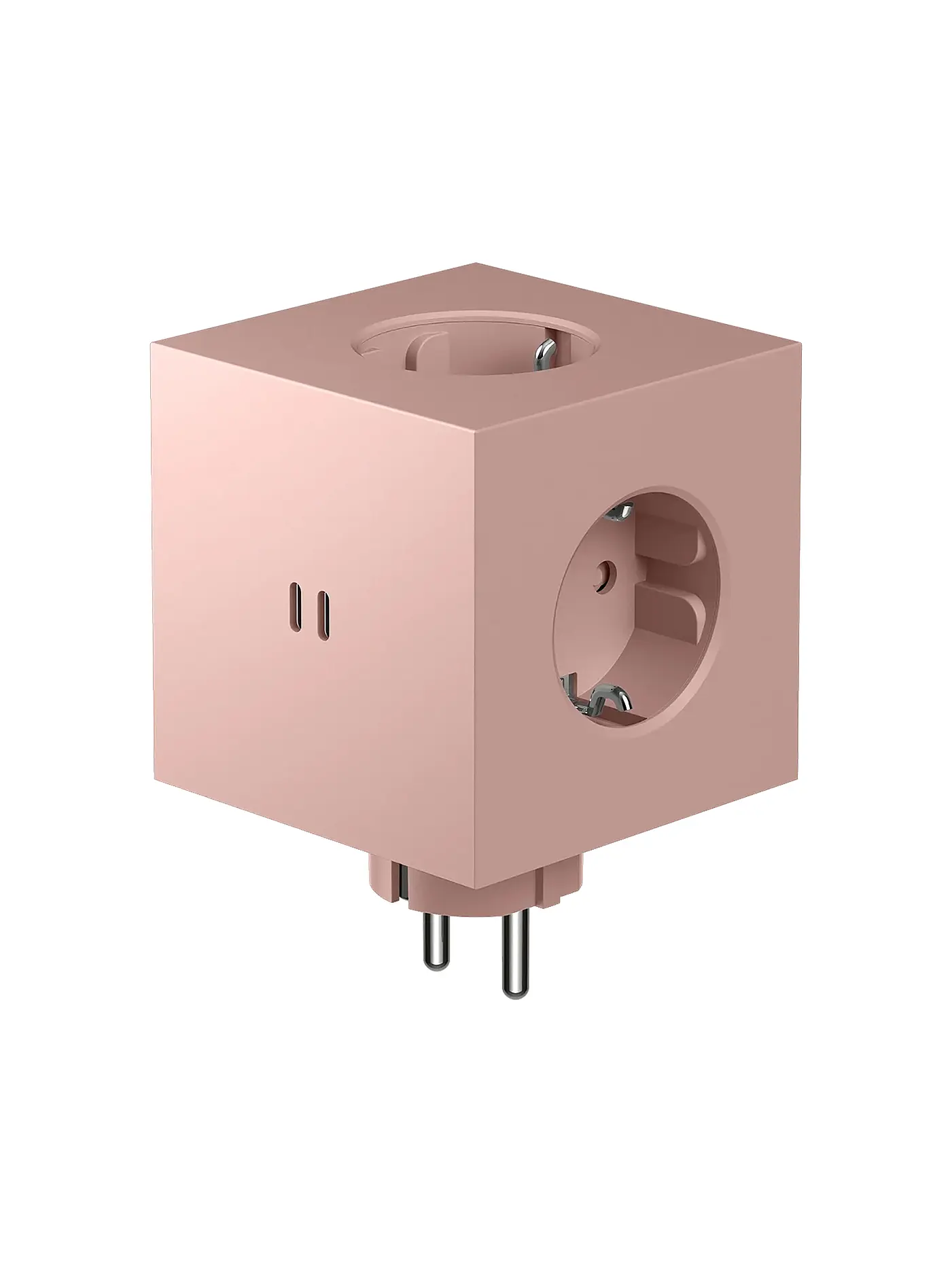AVOLT | Mehrfachsteckdose Square 2 F Black | rosa