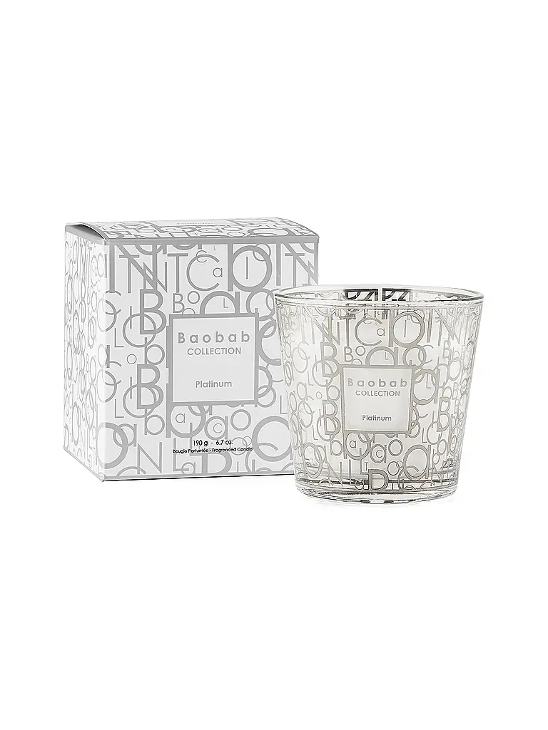 BAOBAB COLLECTION | Kerze MY FIRST BAOBAB 190g Platinum | Silber