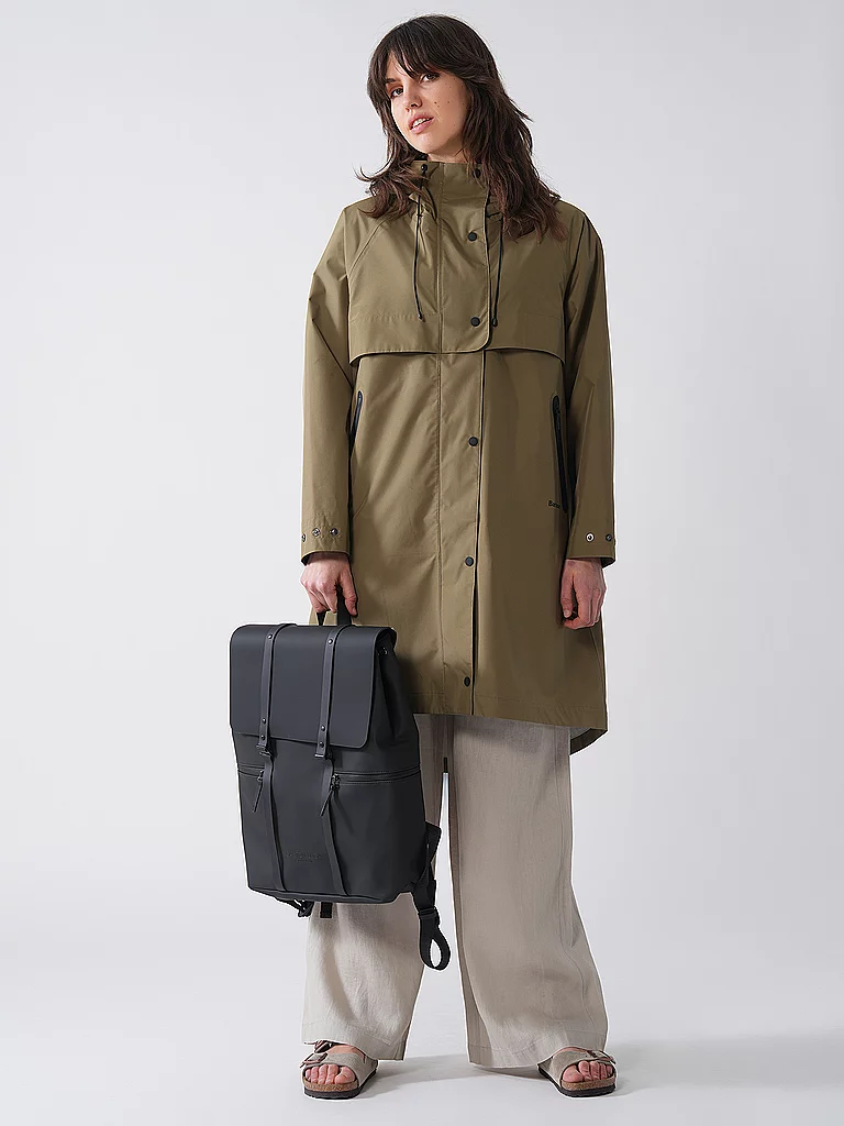 Barbour Jayla Rain Jacket Olive 42 2