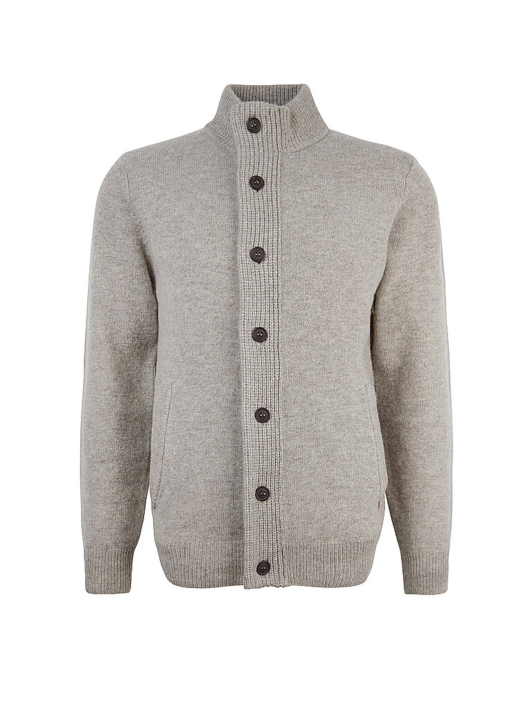 BARBOUR Strickjacke ESSENTIAL hellgrau | S
