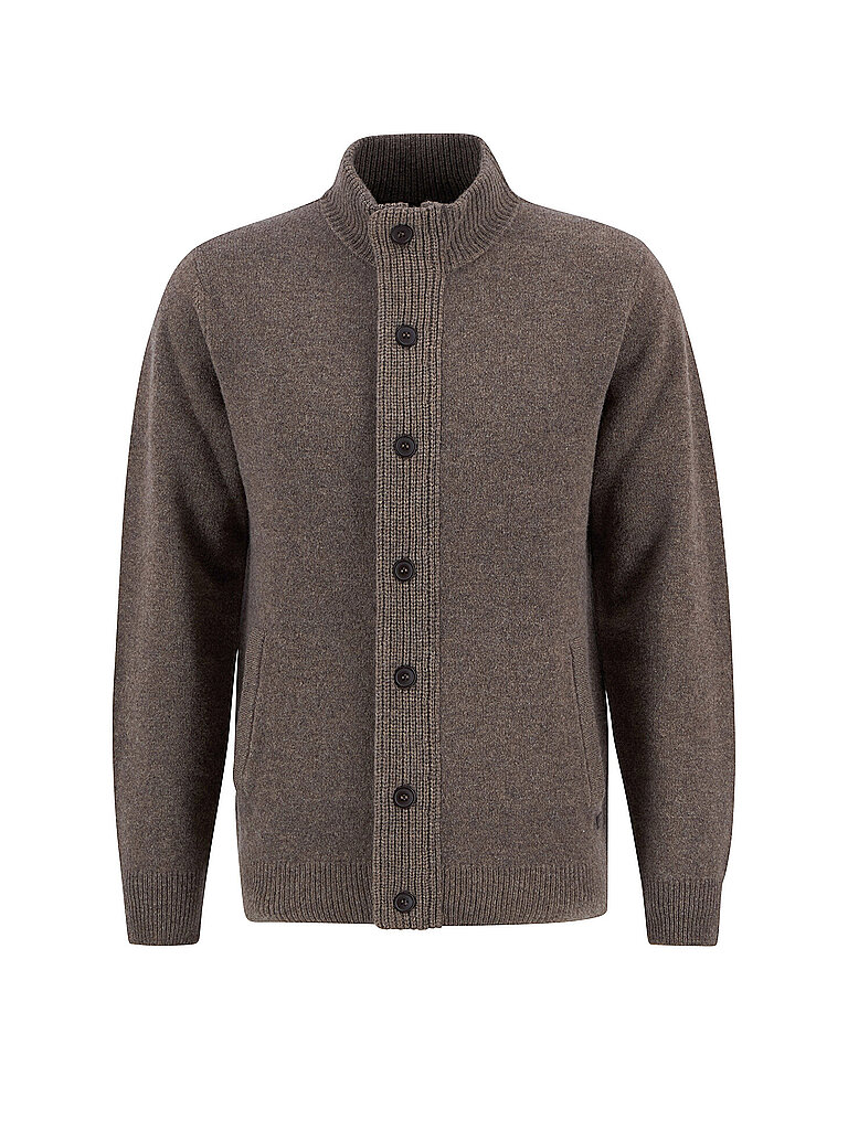 BARBOUR Strickjacke ESSENTIAL hellbraun | S
