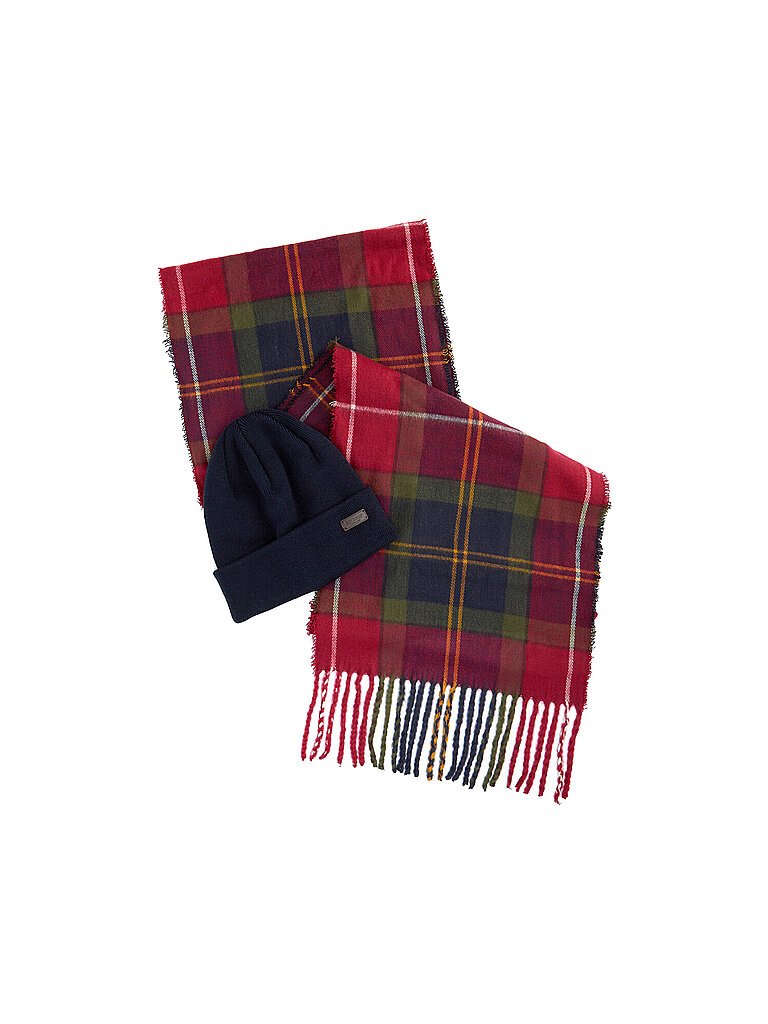 Geschenkset 2-teilig Schal und MĂĽtze SWINTON CHRISTMAS rot herren
