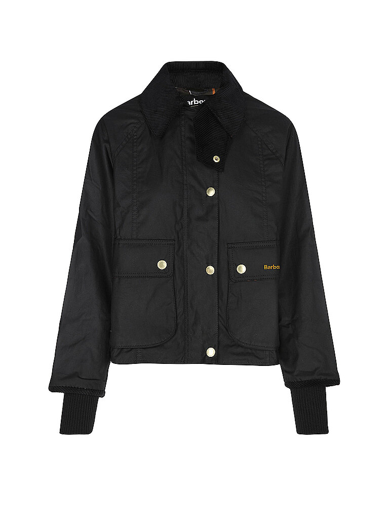 BARBOUR Leichtsteppjacke BEADNELL WAX JACKET schwarz | 38