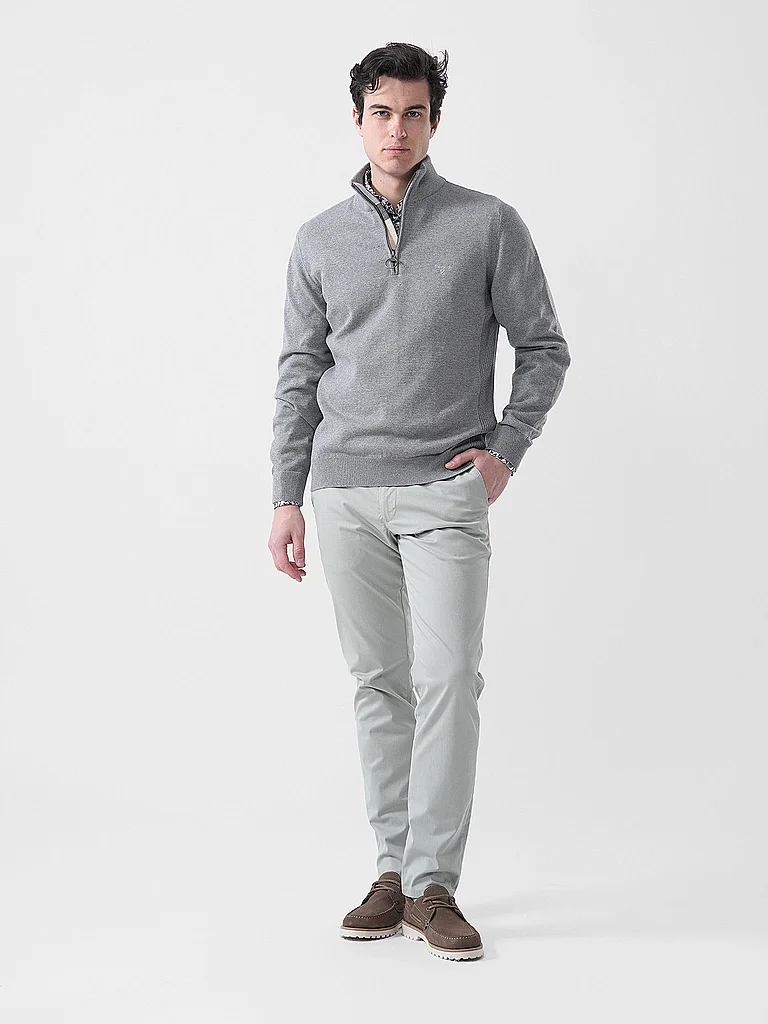 barbour troyer pullover grey m men 2