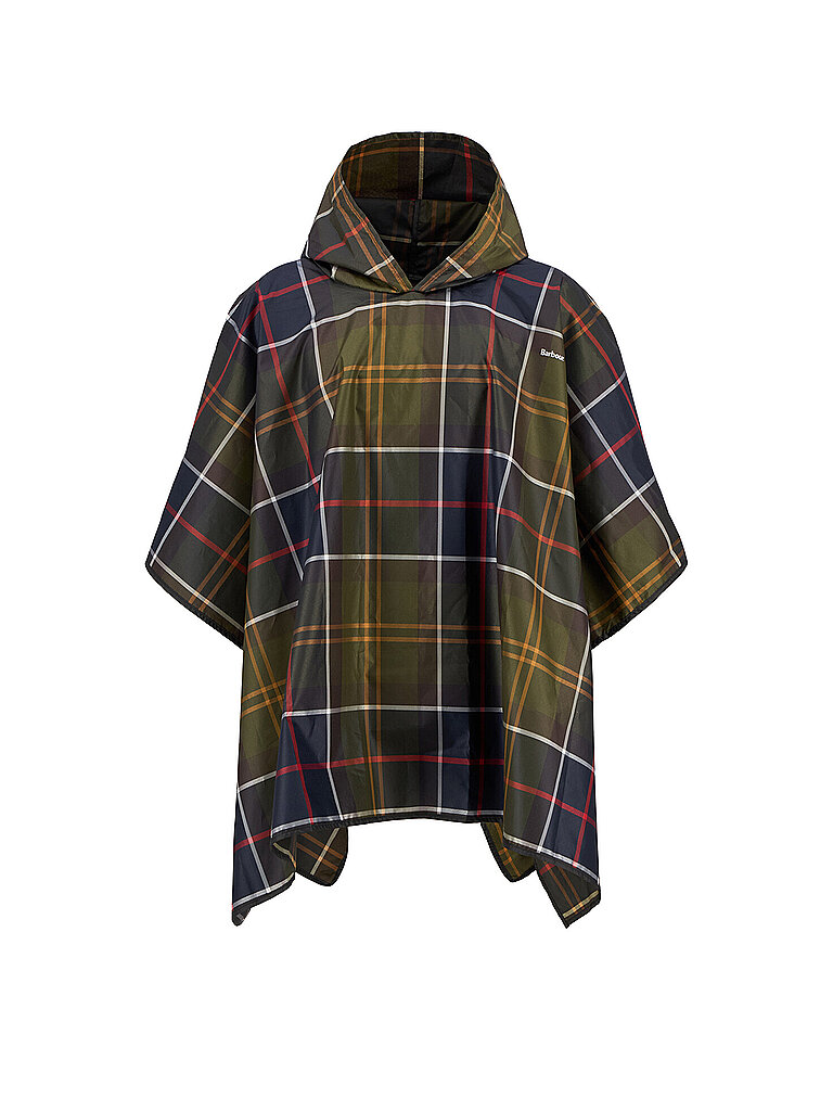 BARBOUR Poncho TARTAN olive herren