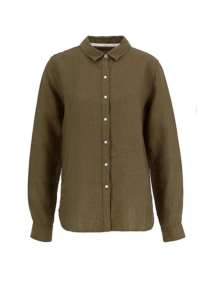 Leinenhemd MARINE olive 34 damen