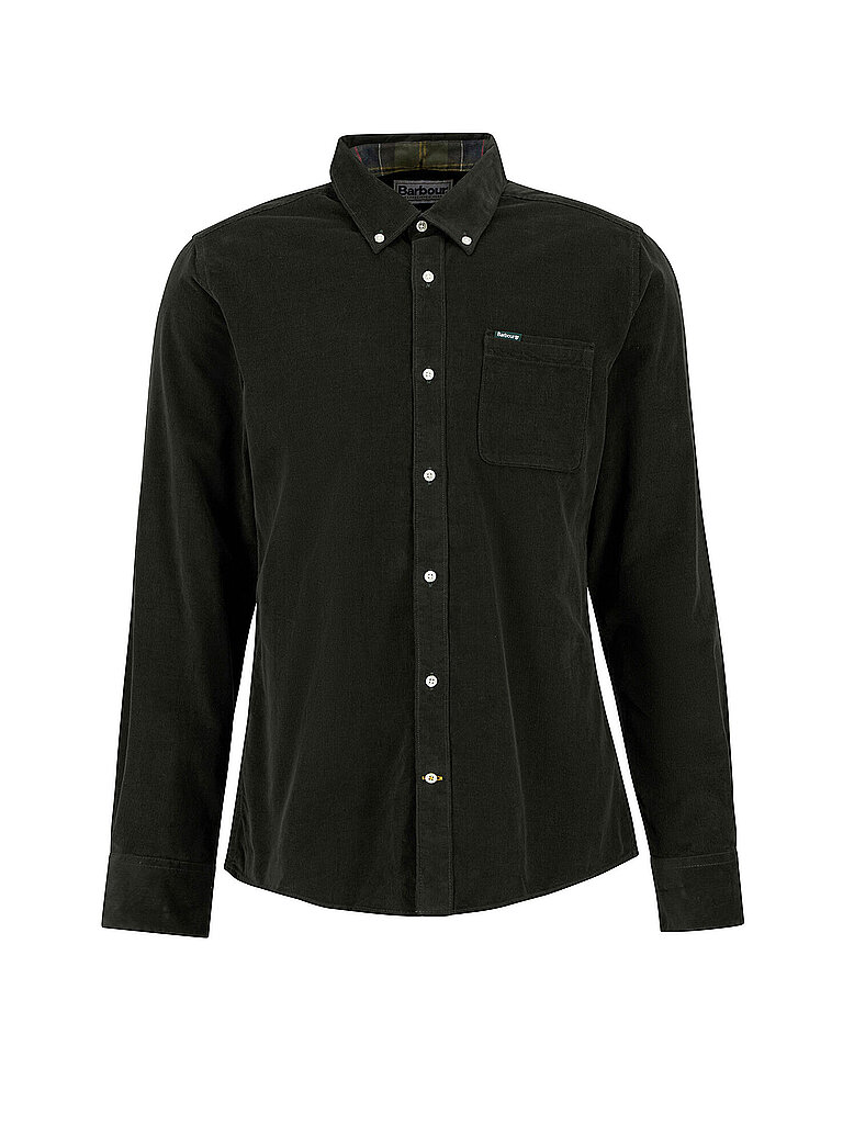 BARBOUR Cordhemd RAMSEY dunkelgrün | S