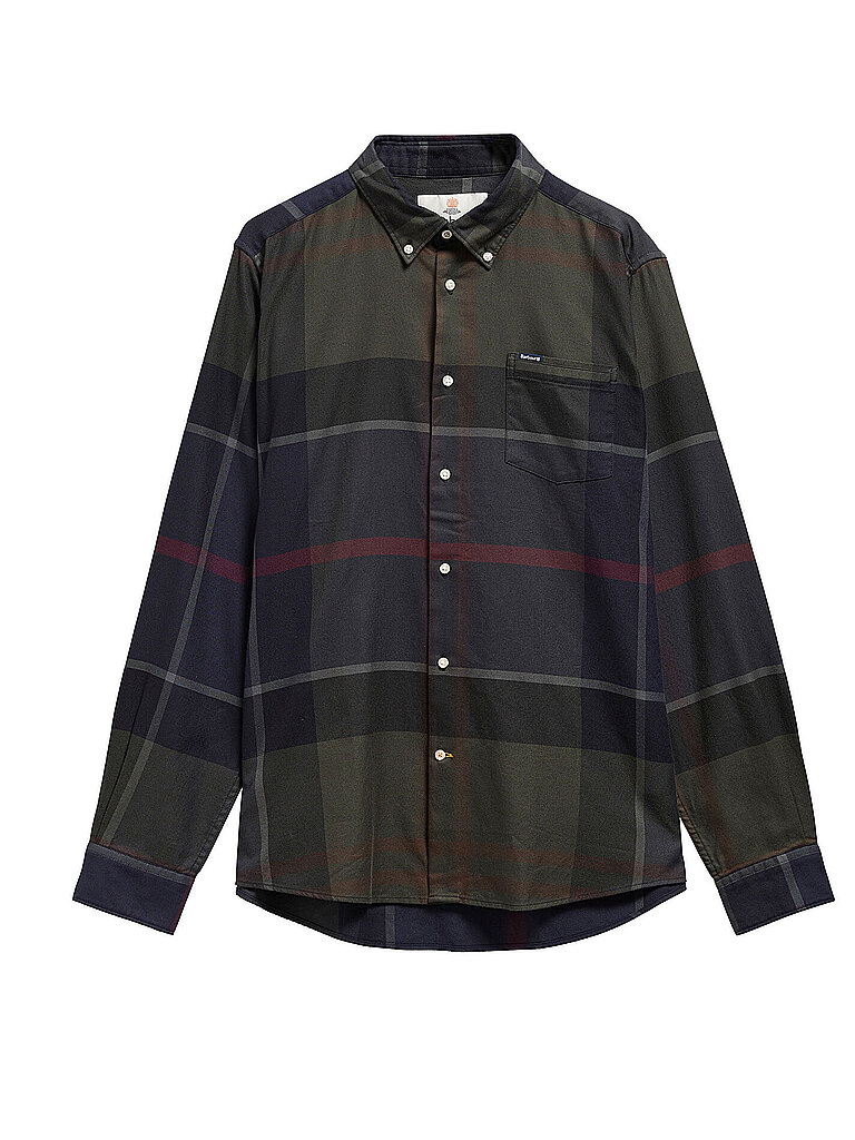 BARBOUR Hemd Slim Fit DUNOON dunkelgrün | S