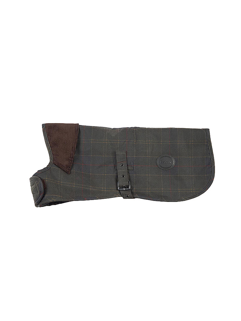 BARBOUR Hunde Mantel TARTAN WAX olive | S