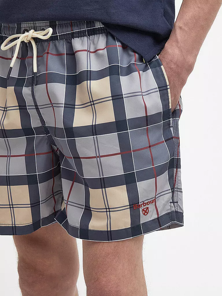 BARBOUR | Badeshorts TARTAN STAPLE | hellblau