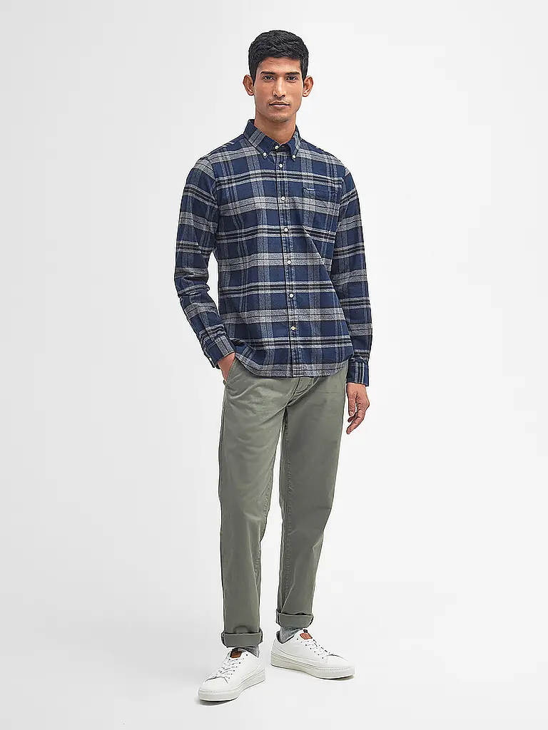 BARBOUR | Flanellhemd Slim Fit  | Blau