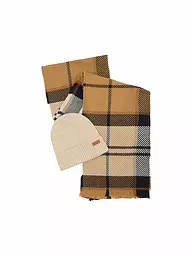 BARBOUR | Geschenkset Beanie und Schal PENDLE | beige