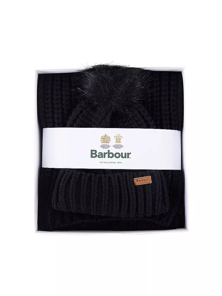 BARBOUR | Geschenkset Beanie und Schal SALTBURN | camel
