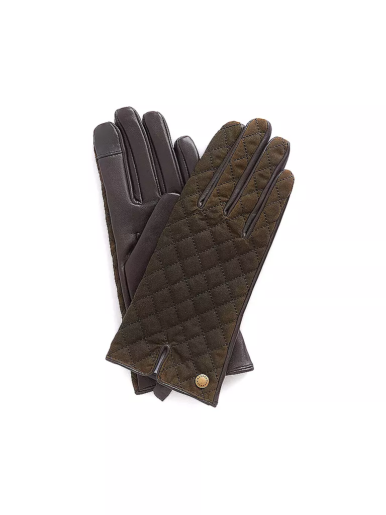 BARBOUR | Ledrhandschuhe SCARLET | olive