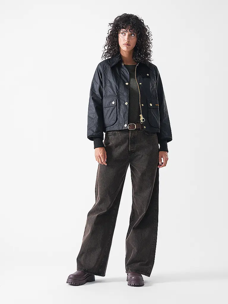 BARBOUR | Leichtsteppjacke BEADNELL WAX JACKET | Schwarz