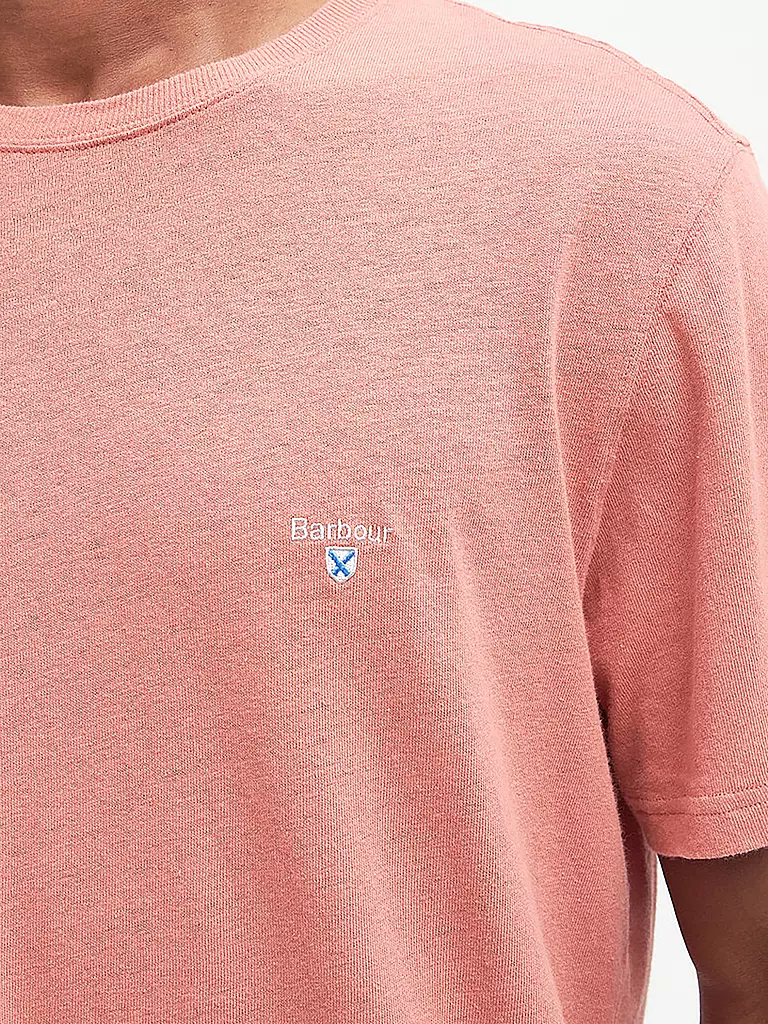 BARBOUR | Leinen T-Shirt CLIFFE | rosa
