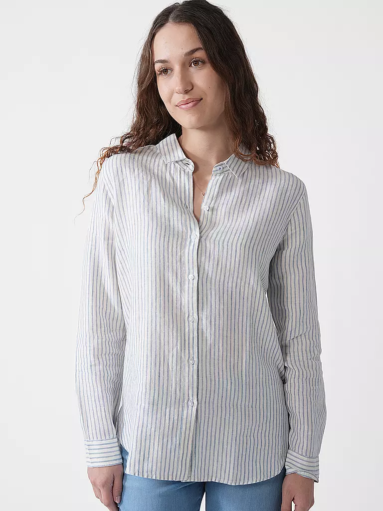 BARBOUR | Leinenhemd MARINE | creme