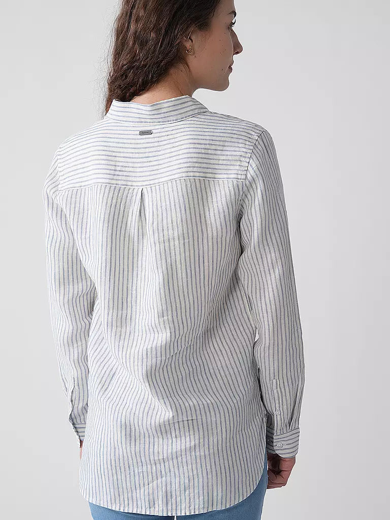 BARBOUR | Leinenhemd MARINE | creme