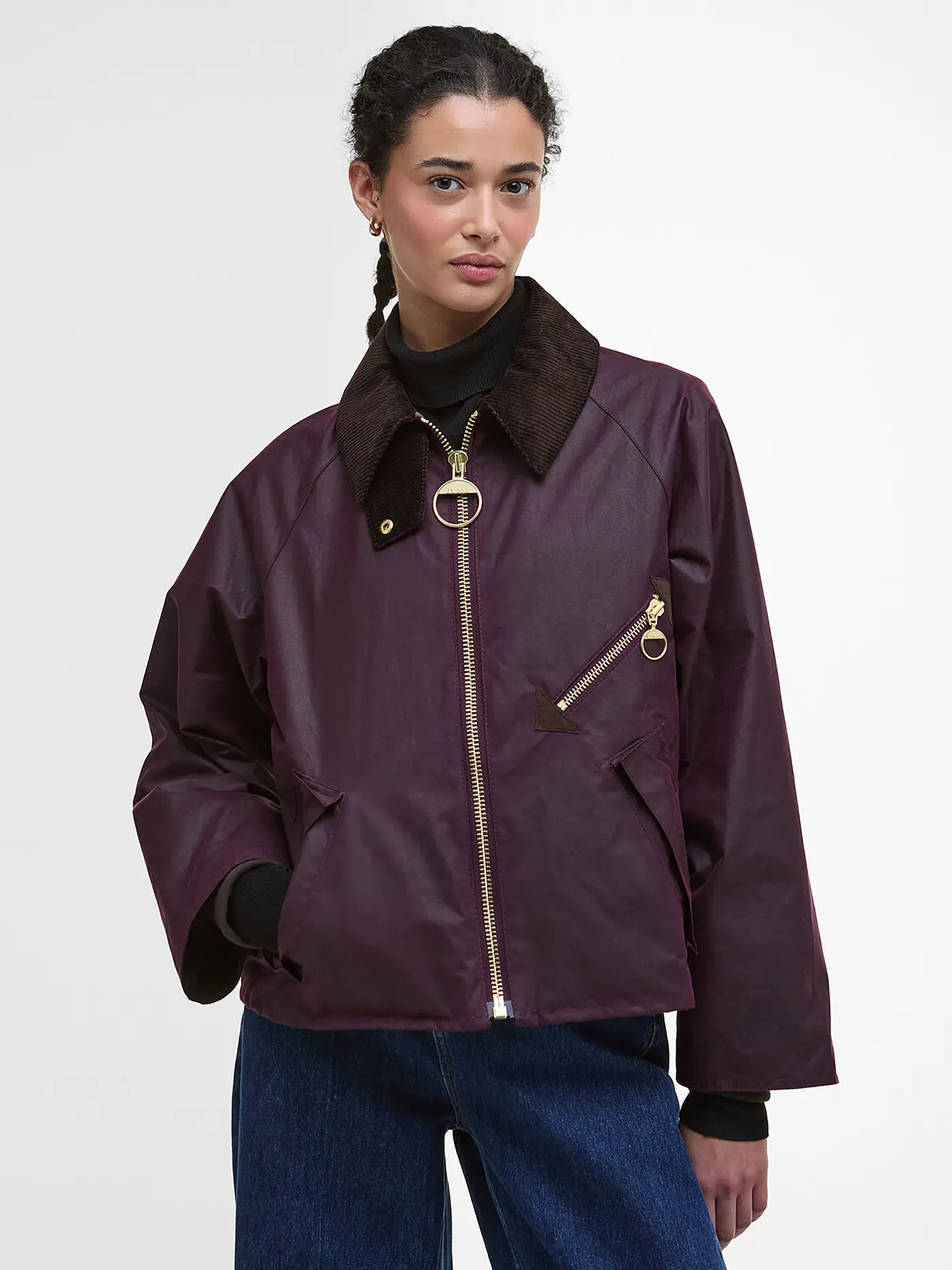BARBOUR | Parka ARLENE WAX | dunkelrot