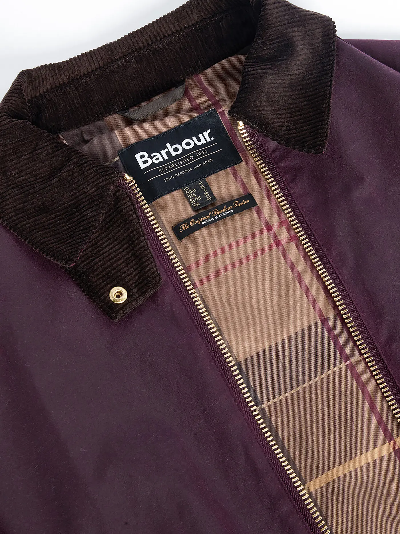 BARBOUR | Parka ARLENE WAX | dunkelrot