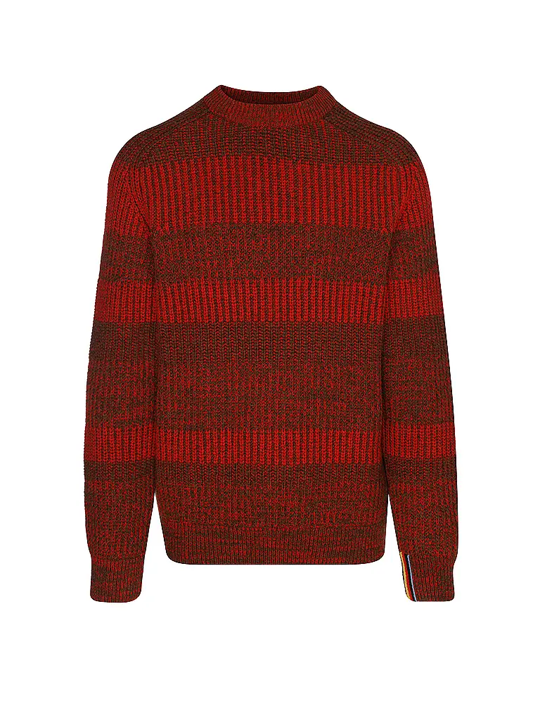 BARBOUR | Paul Smith loves Barbour Pullover Saddle Rundhalsausschnitt | Rot