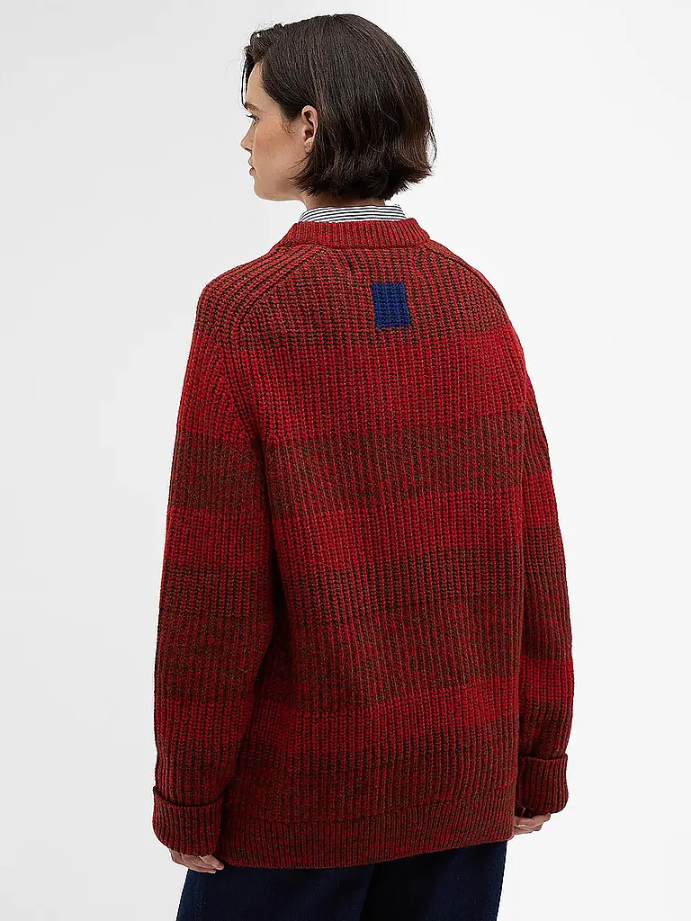 BARBOUR | Paul Smith loves Barbour Pullover Saddle Rundhalsausschnitt | Rot