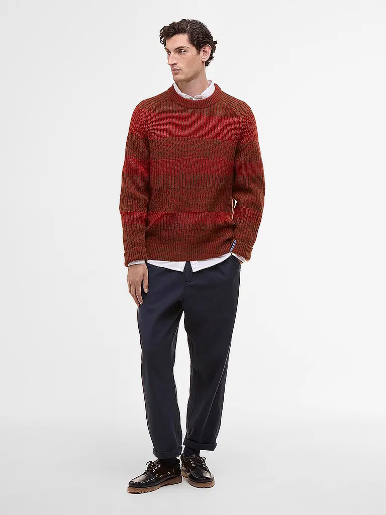 BARBOUR | Paul Smith loves Barbour Pullover Saddle Rundhalsausschnitt | Rot