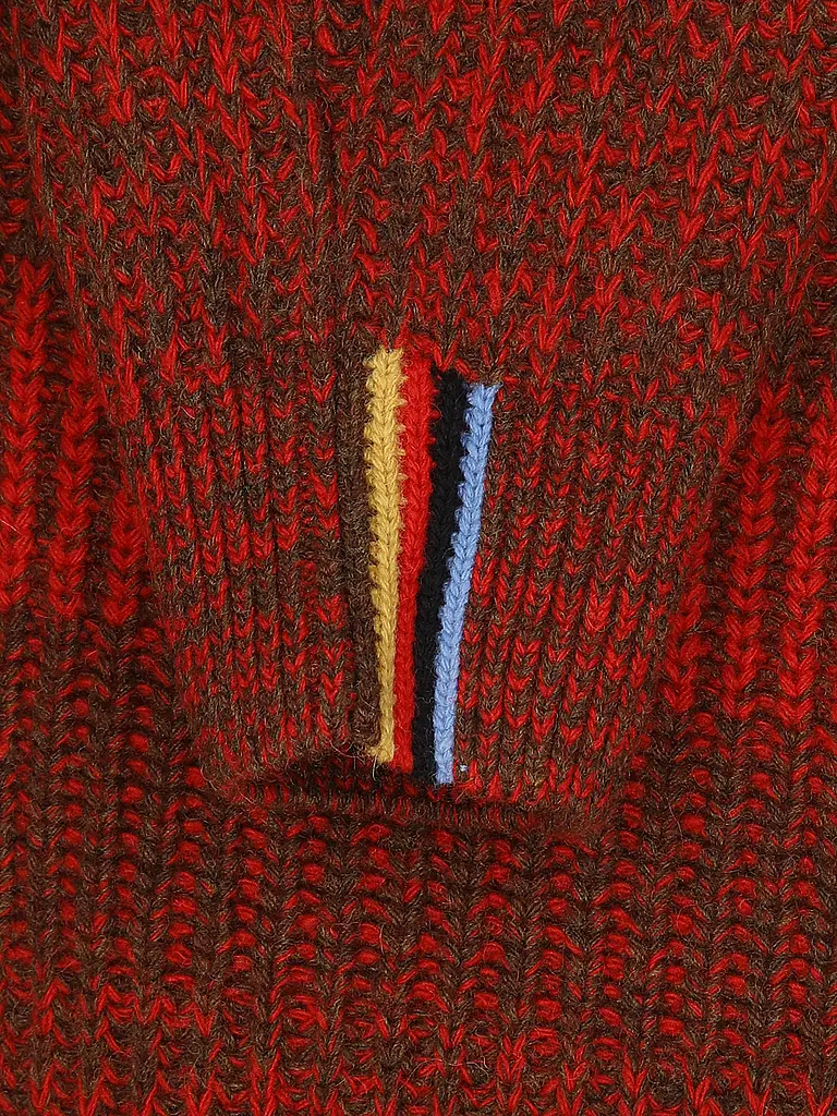 BARBOUR | Paul Smith loves Barbour Pullover Saddle Rundhalsausschnitt | Rot