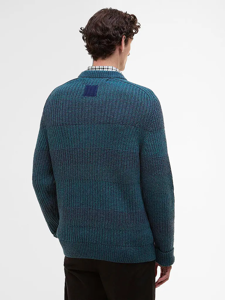 BARBOUR | Paul Smith loves Barbour Pullover Saddle Rundhalsausschnitt | Blau